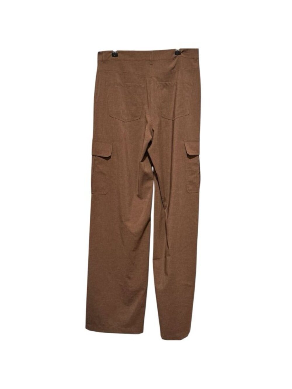 Theory Sz 4 Wide Leg Brown Pecan Cargo Pants Trousers Minimalist Lightweight - Picture 3 of 9